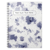 Notebook (16,5 x 22,2 cm) - Blaues Muster Notizblock (Vorderseite)