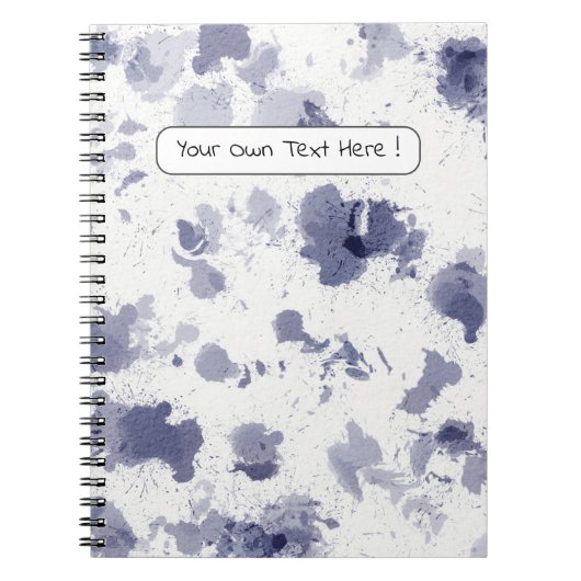Notebook (16,5 x 22,2 cm) - Blaues Muster Notizblock (Vorderseite)