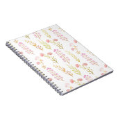Notebook (16,5 x 22,2 cm) - Muster der rosa Blume Notizblock (Rechte Seite)