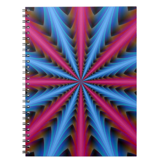 Notebook 16 Segmente in Rosa und Blau Notizblock (Vorderseite)