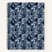 Notebook (21,6 x 28cm) - Blue Marble Pattern Notizblock (Vorderseite)