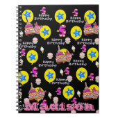 Notebook, #5 Happy 5th Birthday Notes Black Notizblock (Vorderseite)