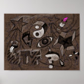 Notebook-Abdeckung Inspiriert Doodle - Grunge Poster (Vorne)