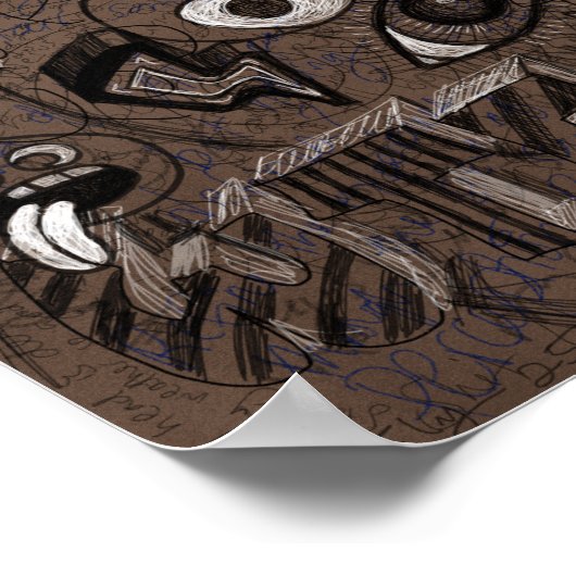 Notebook-Abdeckung Inspiriert Doodle - Grunge Poster (Ecke)