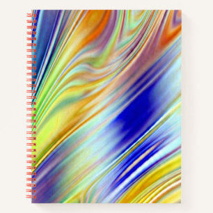 Notebook, abstrakte, lebendige Multicolor-Linien Notizblock