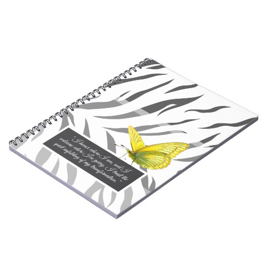 Notebook-Affirmation Tiger Stripe Butterfly Notizblock (Linke Seite)