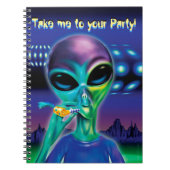 Notebook-Alien Bring mich zu deinem Party! Notizblock (Vorderseite)