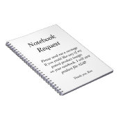 Notebook-Anforderung Notizblock (Rechte Seite)
