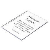 Notebook-Anforderung Notizblock (Linke Seite)