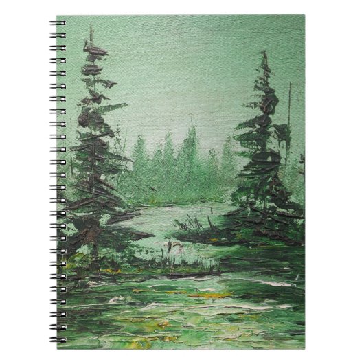 Notebook Ann Hayes Painting Green Forest Notizblock (Vorderseite)