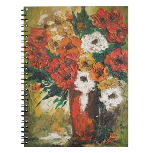 Notebook Ann Hayes Painting Red Blume Mixed Notizblock (Vorderseite)