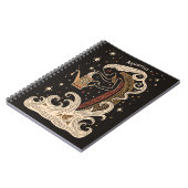 Notebook Aquarius Celestial Zodiac Art Notizblock (Linke Seite)