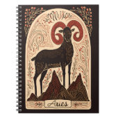 Notebook Aries Celestial Zodiac Art Notizblock (Vorderseite)
