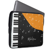 Notebook-Ärmel für Klaviermusik individuelle Name Laptopschutzhülle (Vorne Rechts)