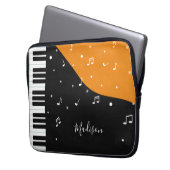 Notebook-Ärmel für Klaviermusik individuelle Name Laptopschutzhülle (Vorderseite Links)