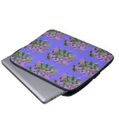 Notebook-Ärmel mit lila Aster Laptopschutzhülle (Vorne Knopf)
