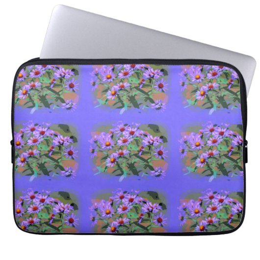 Notebook-Ärmel mit lila Aster Laptopschutzhülle (Vorderseite)