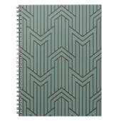 Notebook - Art Deco Black & Green Notizblock (Vorderseite)
