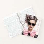 Notebook: Atemberaubendes Modemodell Rosa Bow Notizblock (Innenseite)