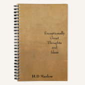 Notebook, außergewöhnlich gute Gedanken und Ideen Notizblock (Vorderseite)