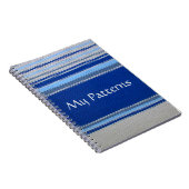 Notebook - Blaue und weiße Streifen Notizblock (Rechte Seite)
