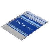 Notebook - Blaue und weiße Streifen Notizblock (Linke Seite)
