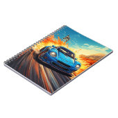 Notebook - Blauer Sportwagen Notizblock (Linke Seite)