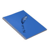 Notebook - Blue Feather Pen Notizblock (Rechte Seite)