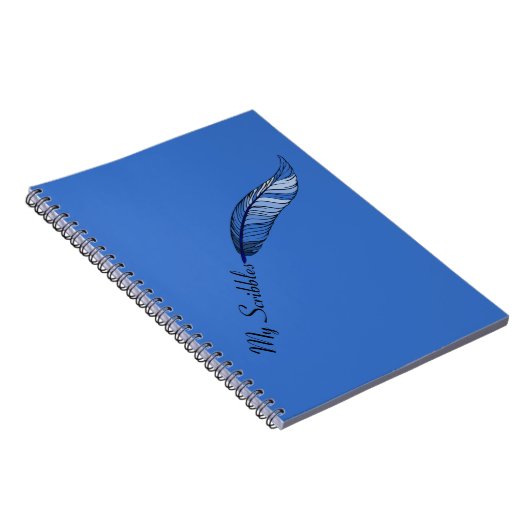 Notebook - Blue Feather Pen Notizblock (Rechte Seite)