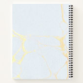 Notebook - Blue & Gold Marble Notizblock (Rückseite)