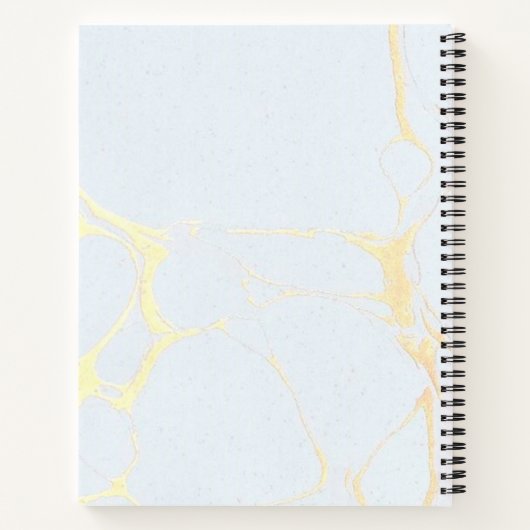 Notebook - Blue & Gold Marble Notizblock (Rückseite)