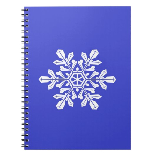 Notebook Blue Snow Flake Notizblock (Vorderseite)