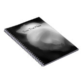 Notebook-Blume in Schwarz und Weiß Notizblock (Rechte Seite)