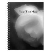 Notebook-Blume in Schwarz und Weiß Notizblock (Vorderseite)