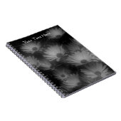 Notebook-Blume mit schwarzem und weißem afrikanisc Notizblock (Rechte Seite)