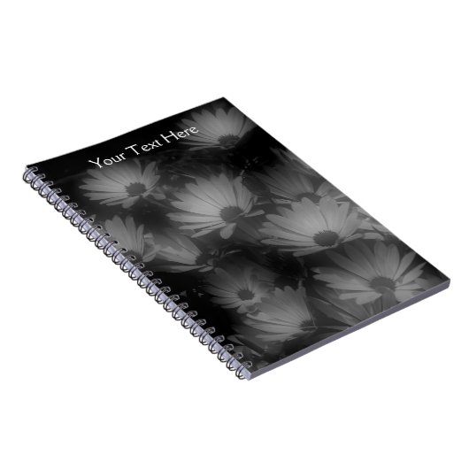Notebook-Blume mit schwarzem und weißem afrikanisc Notizblock (Rechte Seite)