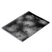 Notebook-Blume mit schwarzem und weißem afrikanisc Notizblock (Linke Seite)