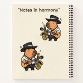  Notebook – Capybara Music Notes Notizblock (Rückseite)