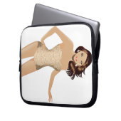 Notebook-Case mit weißem Swimsuit Laptopschutzhülle (Vorderseite Links)