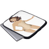 Notebook-Case mit weißem Swimsuit Laptopschutzhülle (Vorne Knopf)