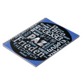 Notebook-Chrome-Text-Frieden in mehreren Sprachen Notizblock (Linke Seite)