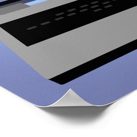 Notebook-Computer World Map Print Poster (Ecke)