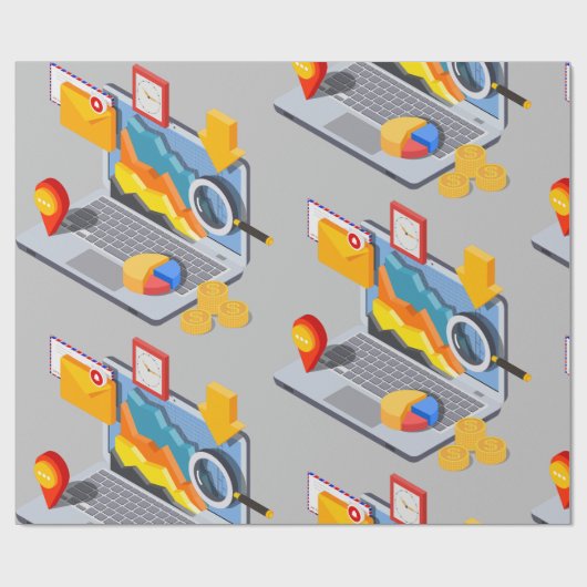 Notebook-Computing Geschenkpapier (Flach)