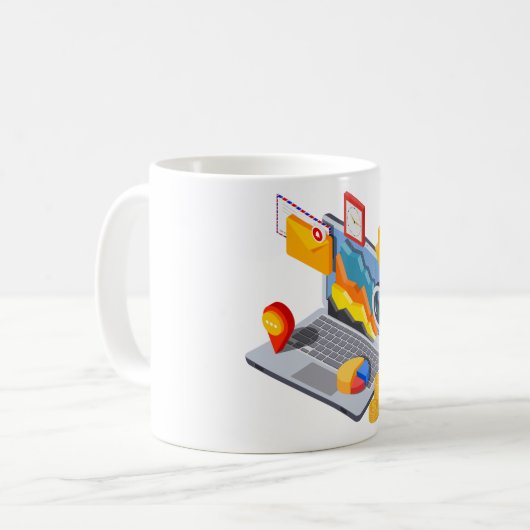 Notebook-Computing Kaffeetasse (Vorderseite Links)