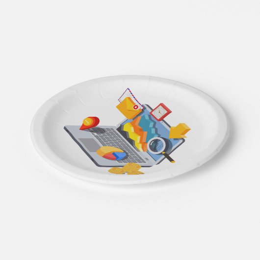 Notebook-Computing Pappteller (Schrägansicht)