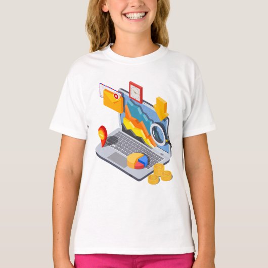 Notebook-Computing T-Shirt (Vorderseite)