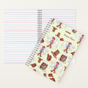 Notebook-Cowboy und Pferd Notizblock
