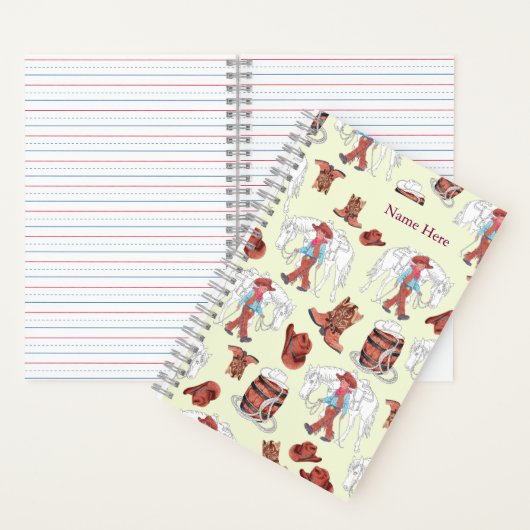 Notebook-Cowboy und Pferd Notizblock (Innen)