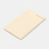 Notebook-Creme mit personalisierter Linde Post-it Klebezettel (angewinkelt)
