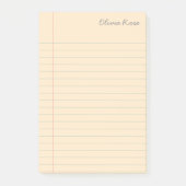 Notebook-Creme mit personalisierter Linde Post-it Klebezettel (Vorderseite)